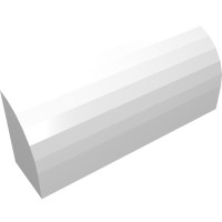 10314 - Brick Curved 1 x 4 x 1 1/3 No Studs - White