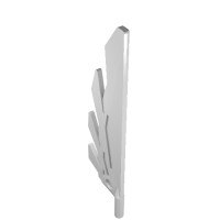 11091 - Creature Body Part, Wing 9L with Stylized Feathers - White