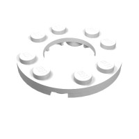 11833 - Plate Round 4 x 4 with 2 x 2 Round Opening - White