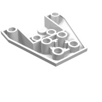13349 - Wedge Sloped Inverted 4 x 4 Triple [4 Connections between Front Studs] - White