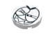 14769pr1002 - White - Tile Round 2 x 2 with Bottom Stud Holder with Grinning Nixel Face Print