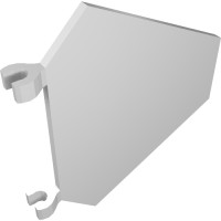 17979 - Flag 5 x 6 Hexagonal with U Clips - White