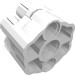 18588 - White - Launcher, Weapon Rapid Shooter Six Barrel, 3 Fingers