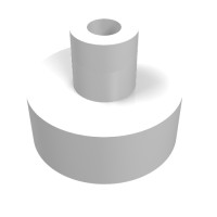 20482 - Tile Round 1 x 1 with Hollow Bar - White