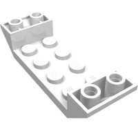 22889 - Slope Inverted 45Â° 6 x 2 Double with 2 x 4 Cutout - White
