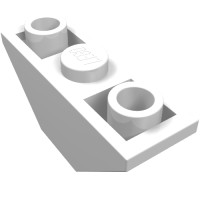 2341 - Slope Inverted 45Â° 3 x 1 Double with 2 Completely Open Studs - White