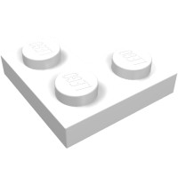 2420 - Plate 2 x 2 Corner - White