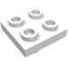 2476a - Plate Special 2 x 2 with Pin on Bottom - White
