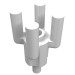 2566 - White - Bar, 4 Top Bars, Palm Tree Top