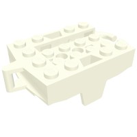 26021 - Vehicle Base, Roller Coaster Car 4 x 5 - White