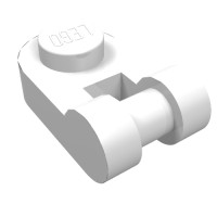 26047 - Plate Special 1 x 1 Rounded with Handle - White