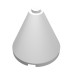 272 - White - Cone 4 x 4 x 3 with Single Solid Stud