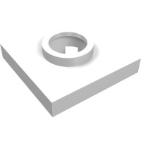 27448 - Turntable 2 x 2 Female - White