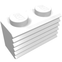 2877 - Brick Special 1 x 2 with Grille - White