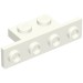 28802 - Bracket 1 x 2 - 1 x 4 [Rounded Corners at Bottom, Square Corners at Top] - White