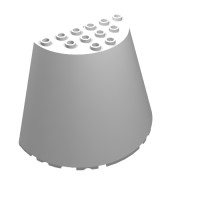 29096 - Cone Half 10 x 5 x 6 [Plain] - White