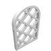 30046 - White - Window 1 x 2 x 2 2/3 Pane Lattice Diamond with Rounded Top