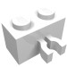 30237a - White - Brick Special 1 x 2 with Vertical Clip [Thick U Clip]