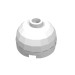 30367a - White - Brick Round 2 x 2 Dome Top, Blocked Open Stud, No Bottom Axle Holder