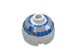 30367apr0001 - White - Brick Round 2 x 2 Dome Top, Blocked Open Stud, No Bottom Axle Holder with Silver and Blue Print (R2-D2)