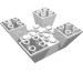 30373 - White - Slope Inverted 65Â° 6 x 6 x 2 Quad with Cutouts