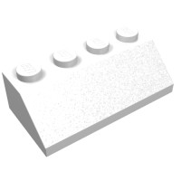 3037 - Slope 45Â° 2 x 4 - White