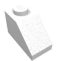 3040b - Slope 45Â° 2 x 1 with Bottom Pin - White