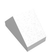 3044b - Slope 45Â° 2 x 1 Double with Ovoid Bottom Pin - White