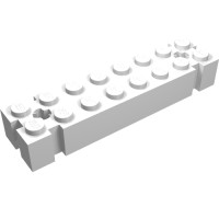30520 - Brick Special 2 x 8 with Axle Hole and Grooves at each End - White