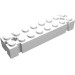 30520 - Brick Special 2 x 8 with Axle Hole and Grooves at each End - White