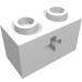 32064a - White - Technic Brick 1 x 2 with Axle Hole Type 1 [+ Opening] and Bottom Pin