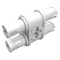 32138 - Technic Pin Double with Axle Hole - White