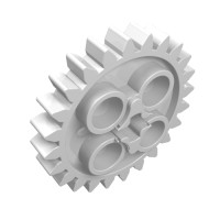 3648b - Technic Gear 24 Tooth [New Style with Single Axle Hole] - White