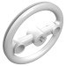 3736 - White - Technic Steering Pulley Large