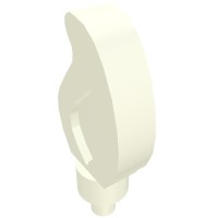 37775 - Wave / Flame Small with Pin - White