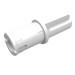 43093 - White - Technic Axle Pin with Friction Ridges Lengthwise