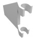 44676 - Flag 2 x 2 Trapezoid with Flat Area between Clips - White