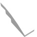 11153 - White - Slope Curved 4 x 1 No Studs [Stud Holder with Symmetric Ridges]