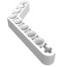 45456 - White - Clikits Icon, Flower 2 x 2 Small, 10 Petals with Pin [Frosted]
