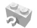 30237b - White - Brick Special 1 x 2 with Vertical Clip [Open O Clip]