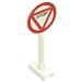 14pr0006 - White - Road Sign Round with Old STOP Print