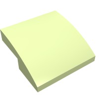 15068 - Slope Curved 2 x 2 x 2/3 - Yellowish Green