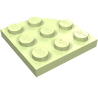 30357 - Plate Round Corner 3 x 3 - Yellowish Green