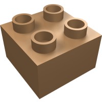 3437 - Duplo Brick 2 x 2 - Flat Dark Gold