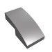 11477 - Slope Curved 2 x 1 No Studs [1/2 Bow] - Flat Silver
