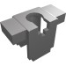 19723 - Minifig Neckwear Armour Breastplate Rectangular (Minecraft) - Flat Silver