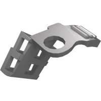 23983 - Minifig Neckwear Armor Shoulder Pad Single with Scabbard for 2 Katanas, 3 Lines - Flat Silver