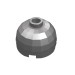 30367b - Flat Silver - Brick Round 2 x 2 Dome Top, Blocked Open Stud, Bottom Axle Holder