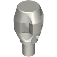 40598c - Weapon Grenade, Blunt Tip - Flat Silver
