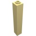 2453a - Light Yellow - Brick 1 x 1 x 5 with Blocked Open or Hollow Stud